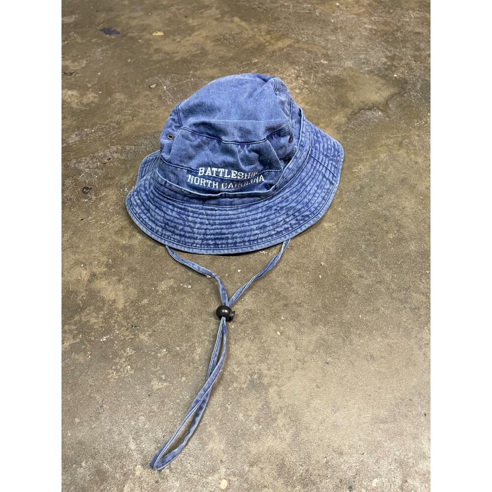 Jhats Unisex Blue Denim Battle Ship North Carolina Bucket Hat Cap Size 58cm